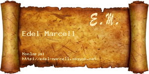 Edel Marcell névjegykártya